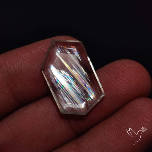 Malawi Moonstone Portrait Cut Faceted Step Cut