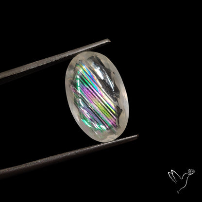 Faceted Malawi Moonstone Rare Rainbow Sheen Cut Stone