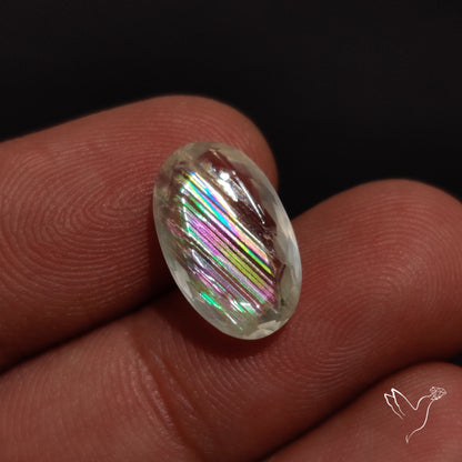 Faceted Malawi Moonstone Rare Rainbow Sheen Cut Stone