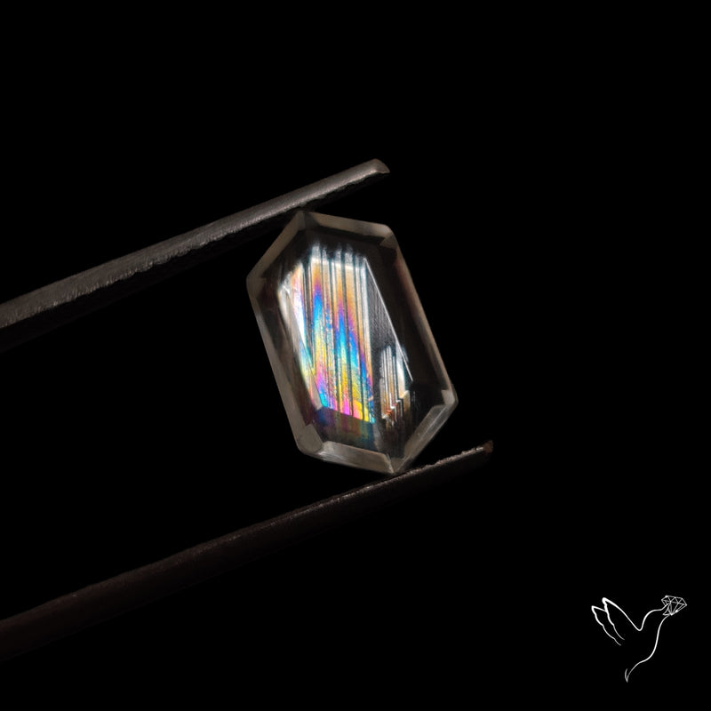 Malawi Moonstone Portrait Cut Faceted Step Cut