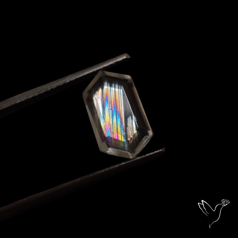 Malawi Moonstone Portrait Cut Faceted Step Cut