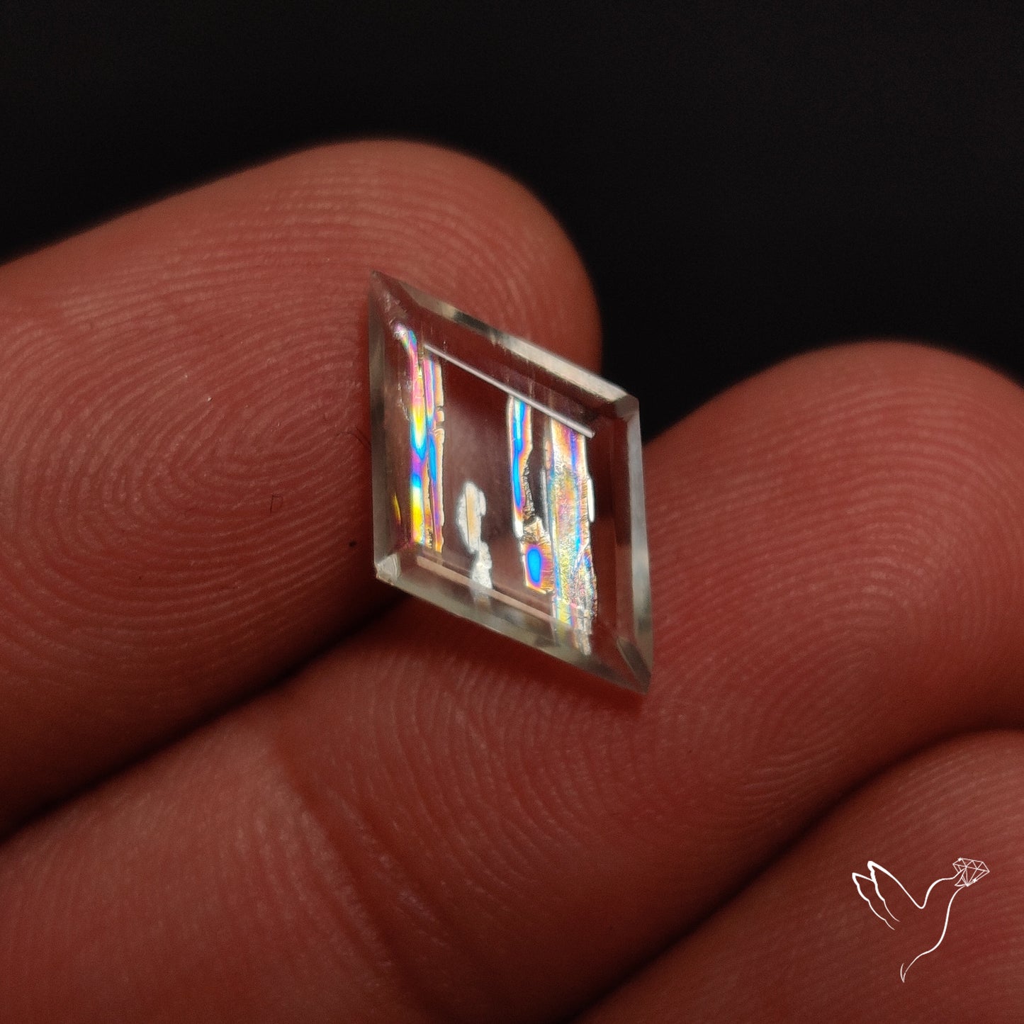 Malawi Moonstone Portrait Cut Faceted Step Cut
