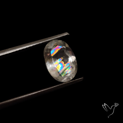 Faceted Malawi Moonstone Rare Rainbow Sheen Cut Stone
