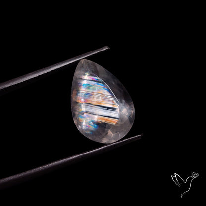 Faceted Malawi Moonstone Rare Rainbow Sheen Cut Stone