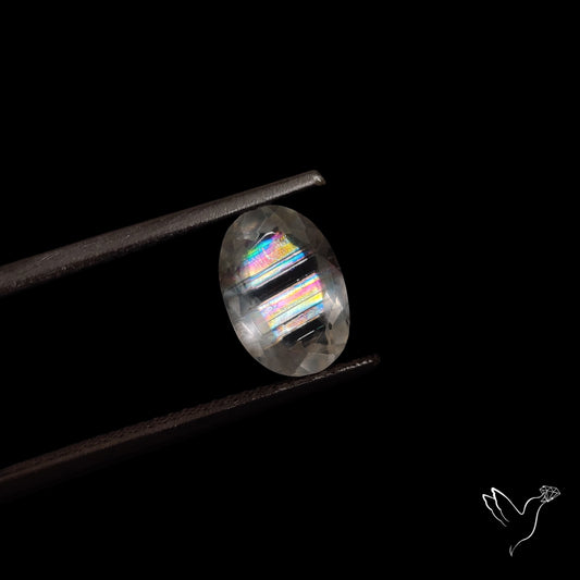 Faceted Malawi Moonstone Rare Rainbow Sheen Cut Stone