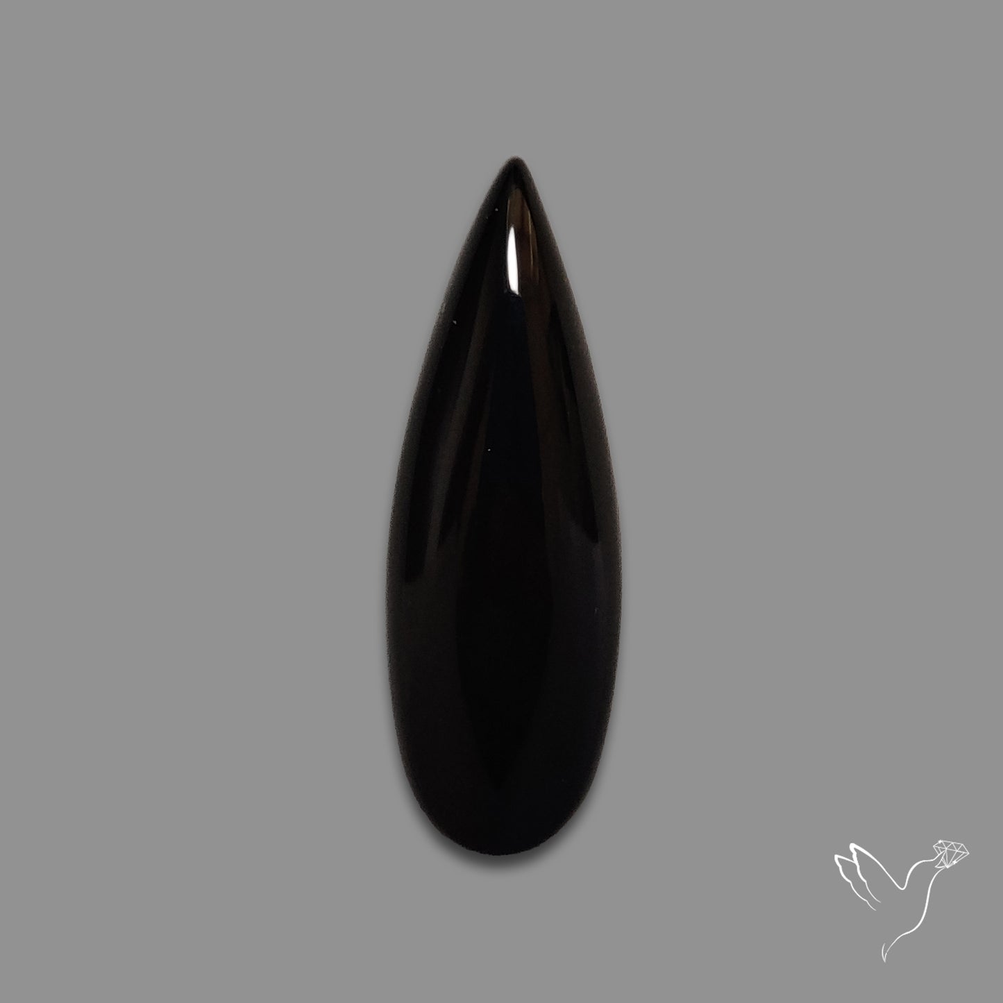 Long Black Onyx Smooth Cabochon