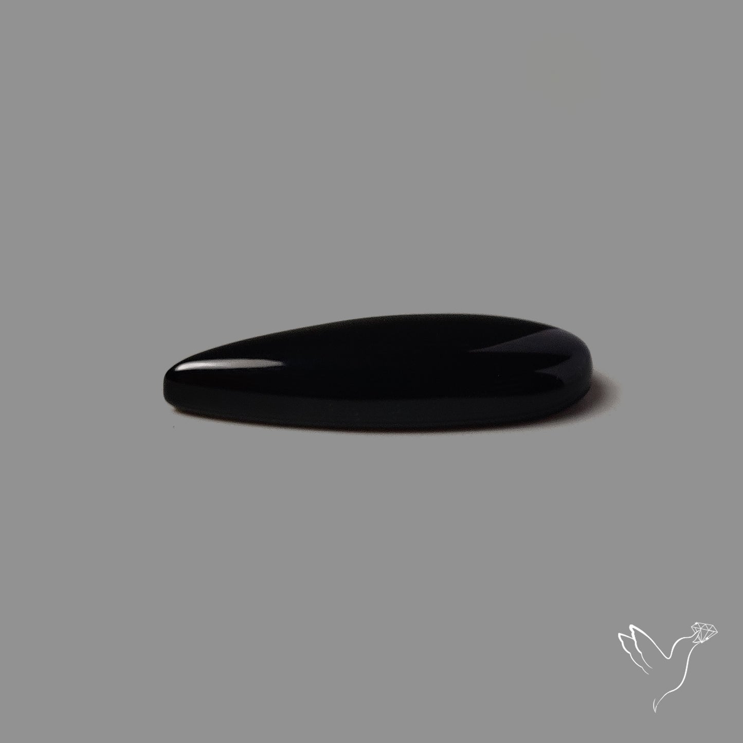 Long Black Onyx Smooth Cabochon