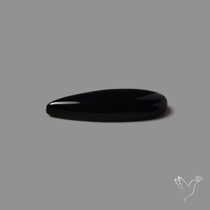 Long Black Onyx Smooth Cabochon