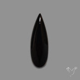 Long Black Onyx Smooth Cabochon