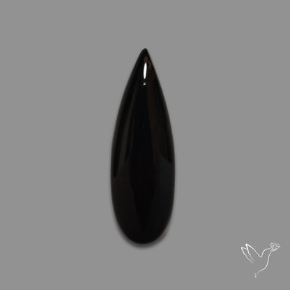Long Black Onyx Smooth Cabochon