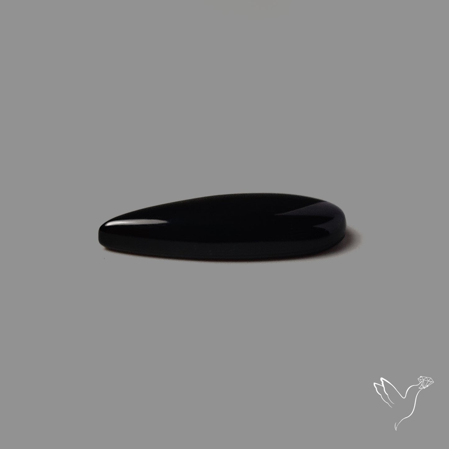 Long Black Onyx Smooth Cabochon