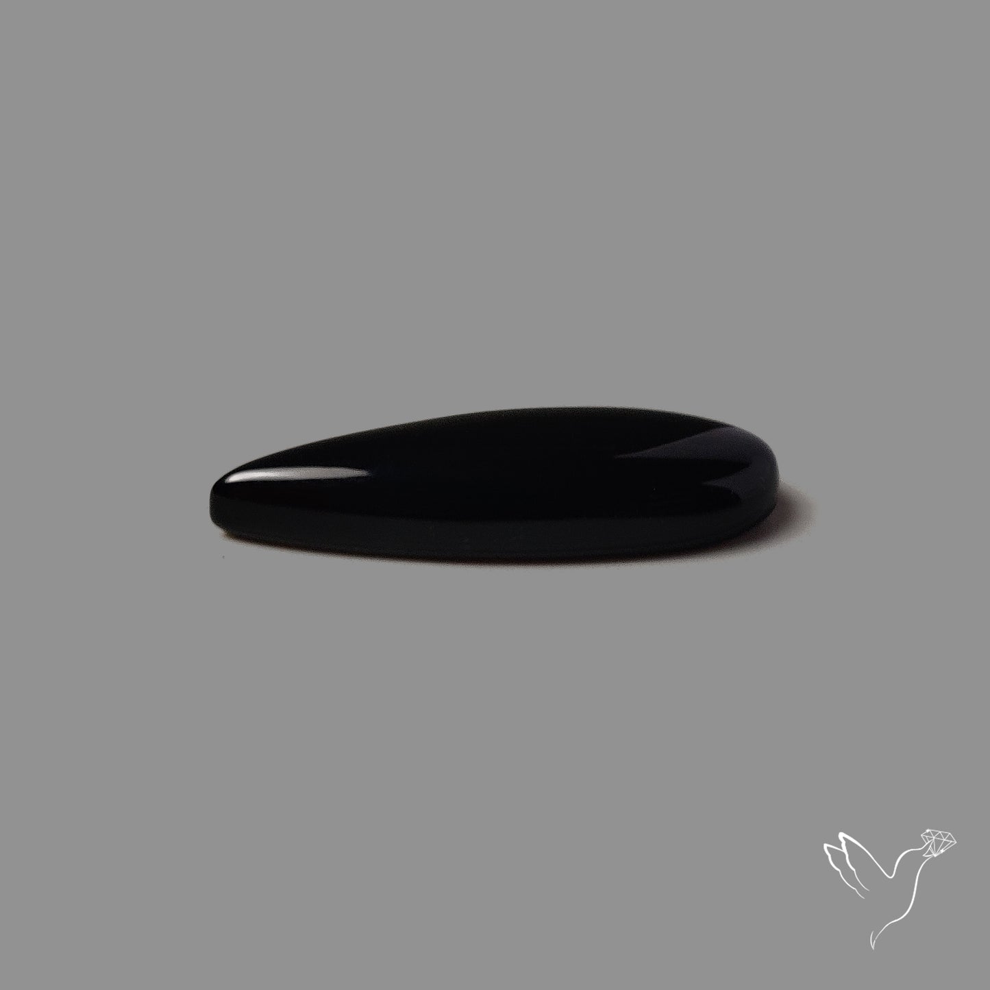 Long Black Onyx Smooth Cabochon