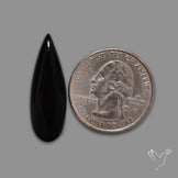 Long Black Onyx Smooth Cabochon