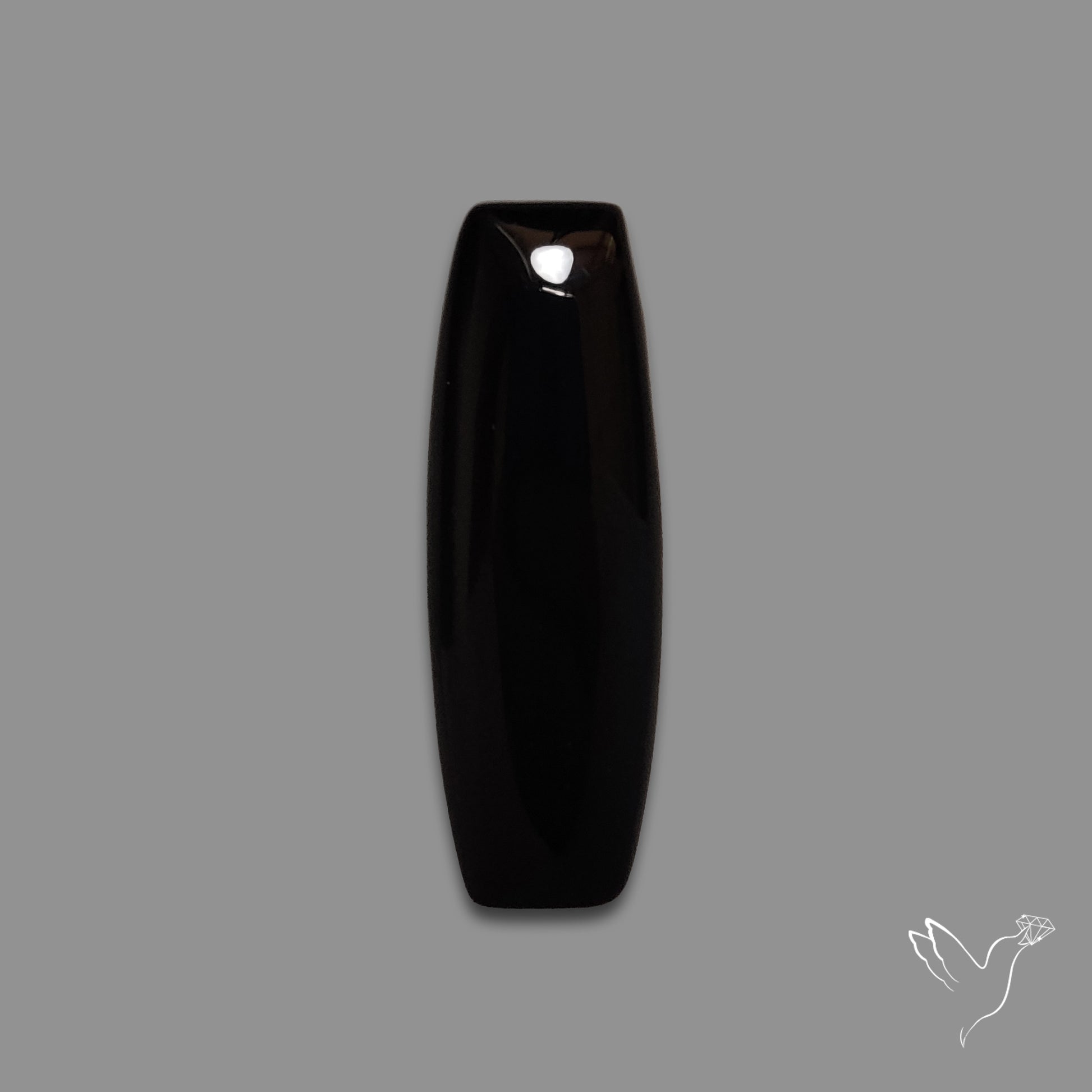 Long Black Onyx Smooth Cabochon