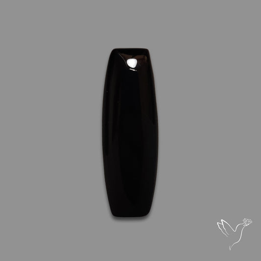 Long Black Onyx Smooth Cabochon