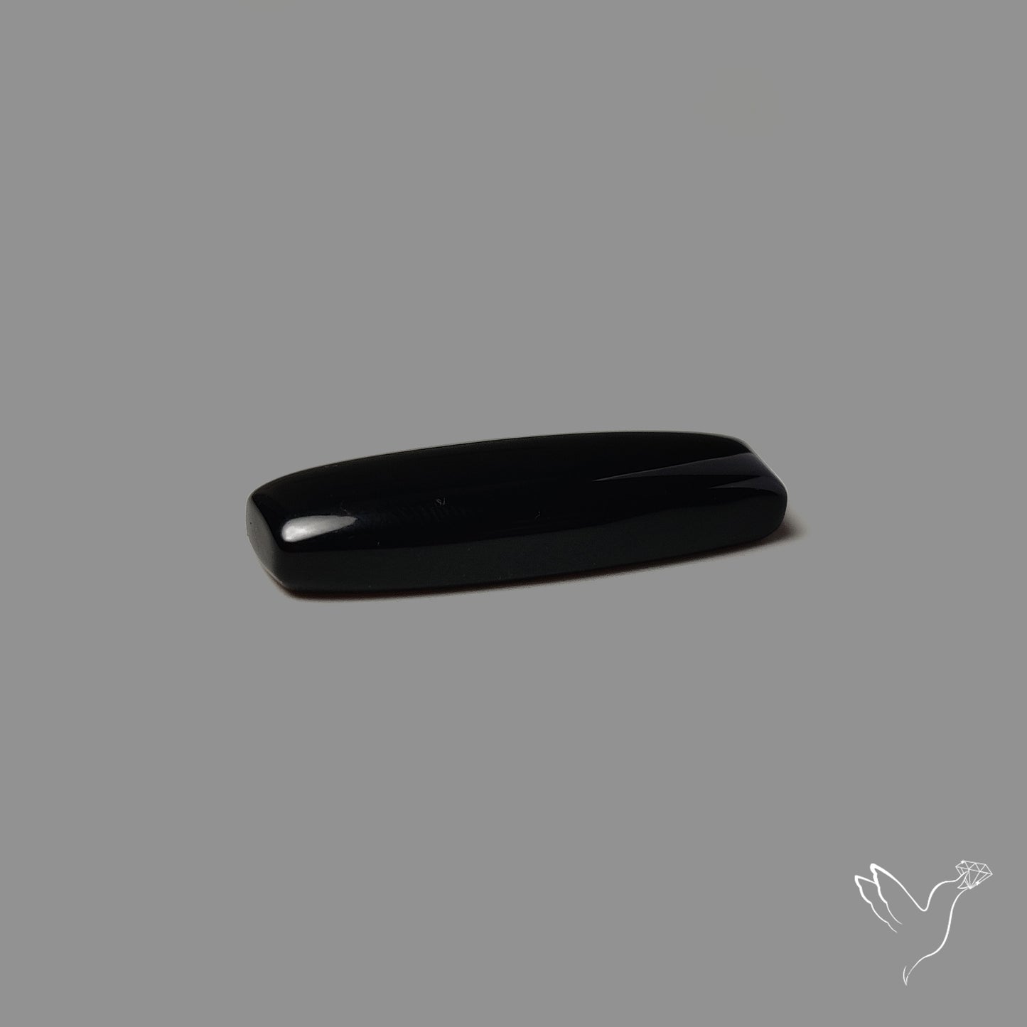 Long Black Onyx Smooth Cabochon