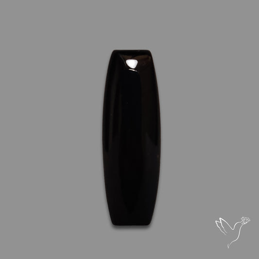 Long Black Onyx Smooth Cabochon