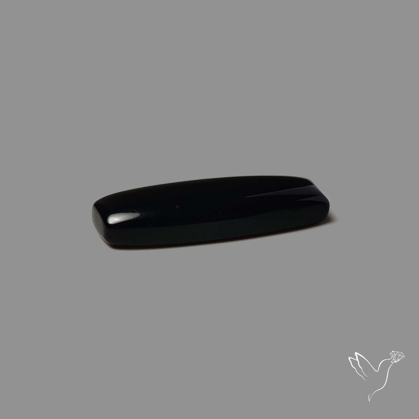 Long Black Onyx Smooth Cabochon