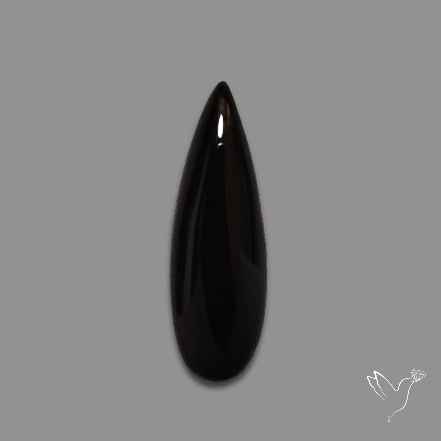 Long Black Onyx Smooth Cabochon
