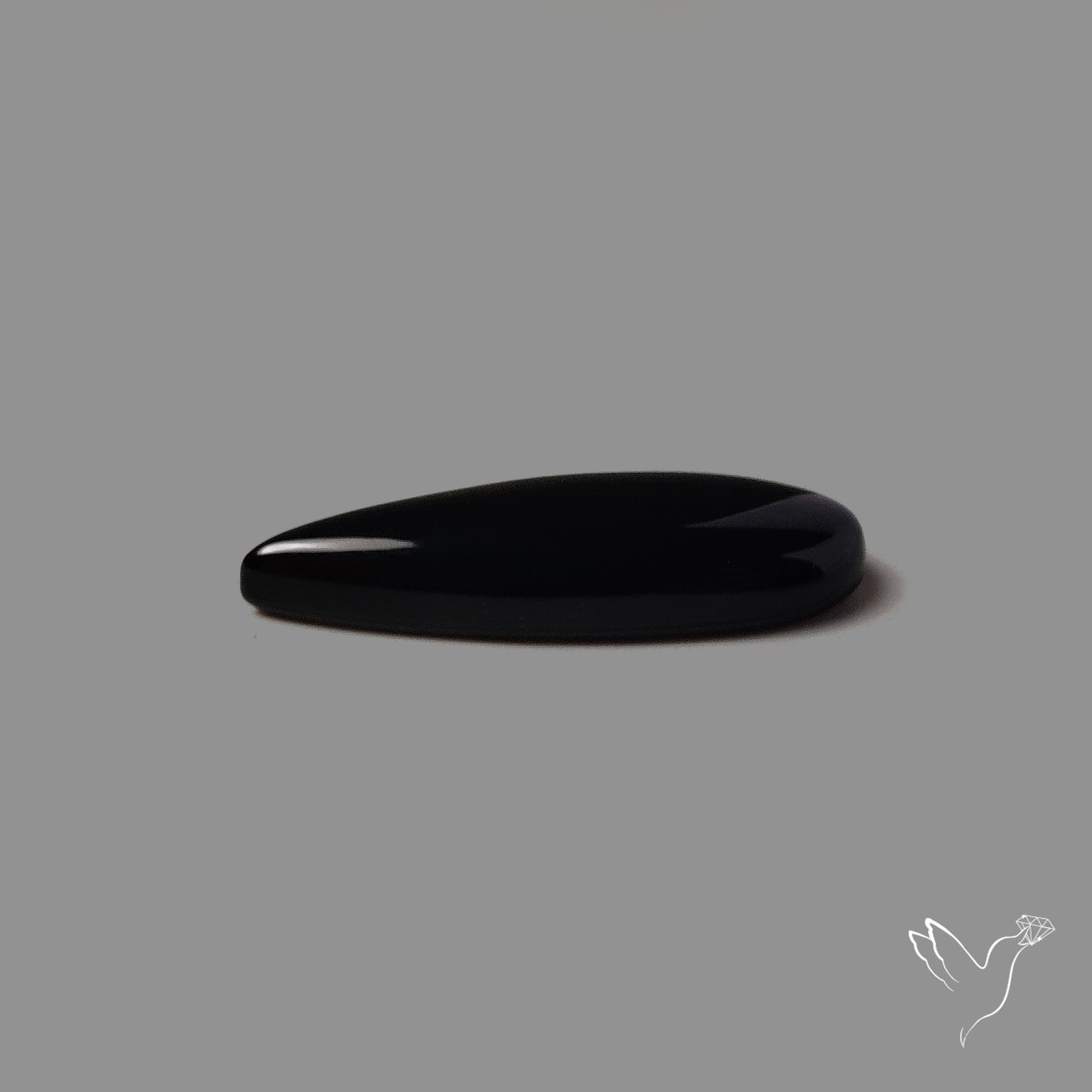 Long Black Onyx Smooth Cabochon