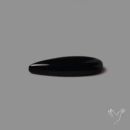 Long Black Onyx Smooth Cabochon