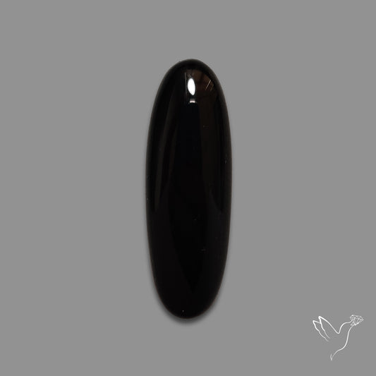 Long Black Onyx Smooth Cabochon