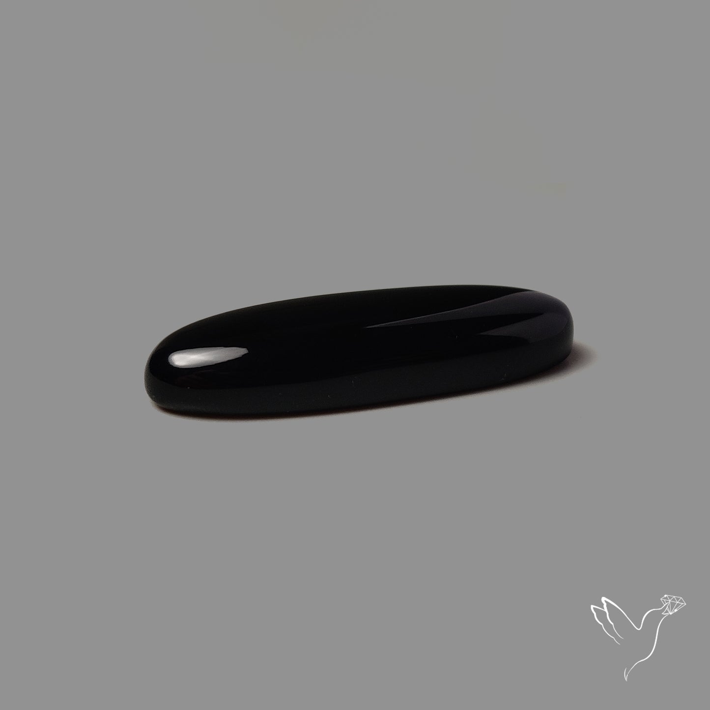 Long Black Onyx Smooth Cabochon