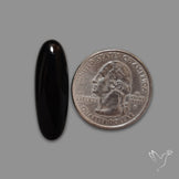 Long Black Onyx Smooth Cabochon