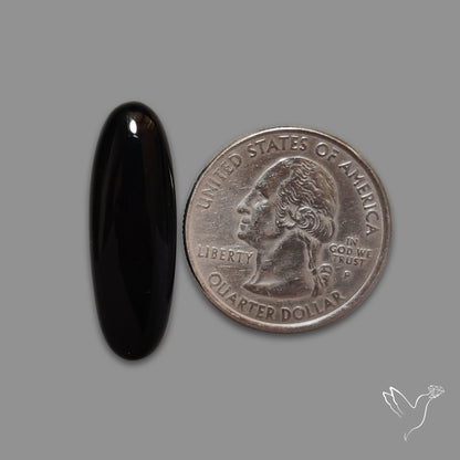 Long Black Onyx Smooth Cabochon
