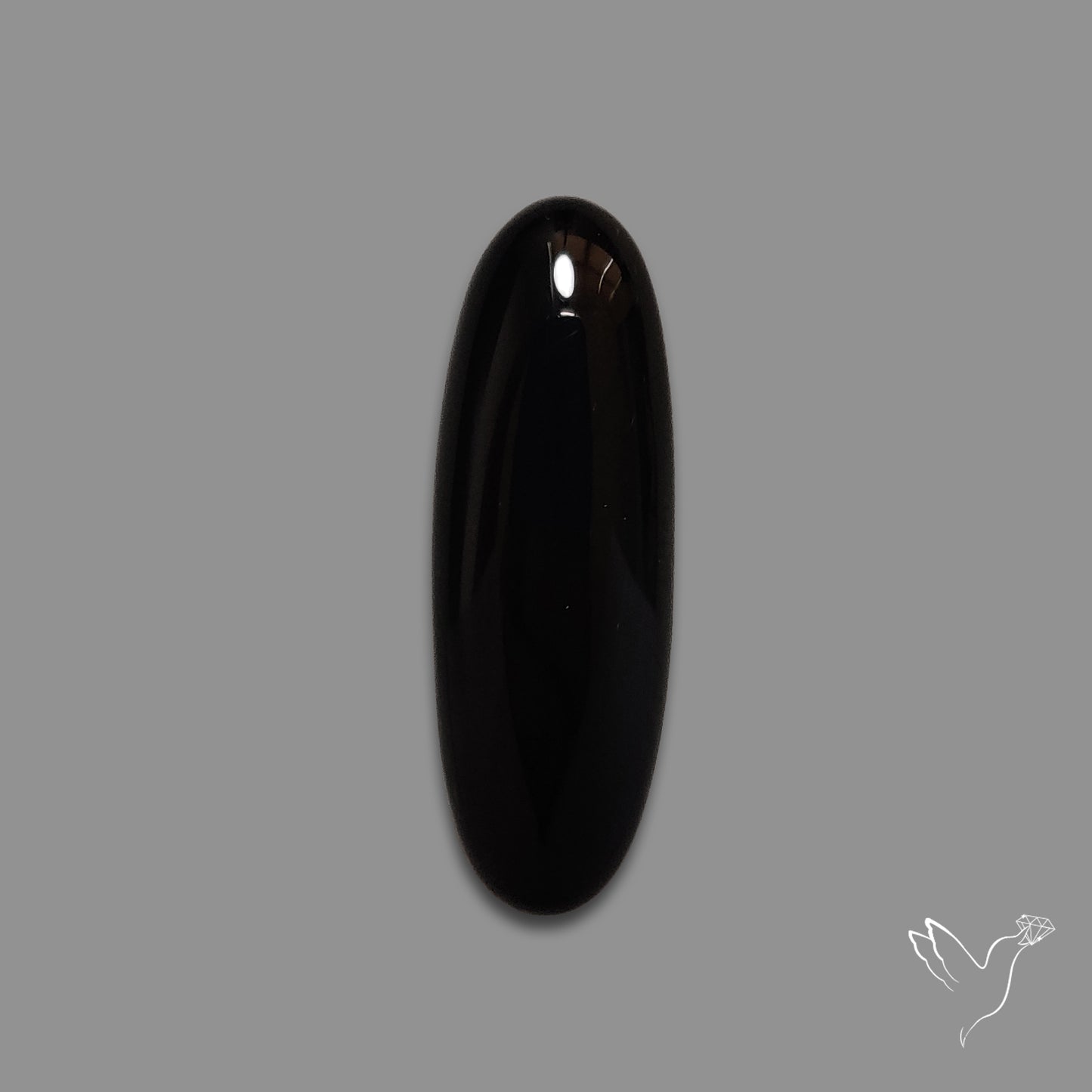 Long Black Onyx Smooth Cabochon