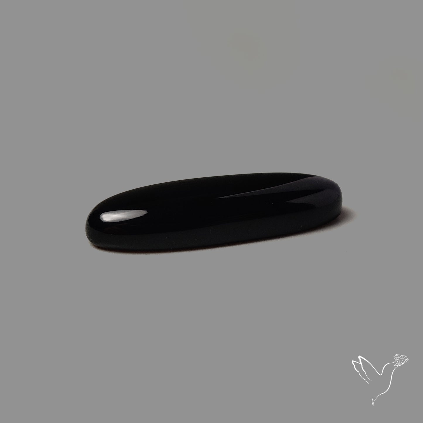 Long Black Onyx Smooth Cabochon