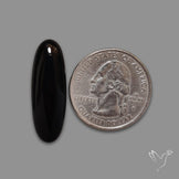 Long Black Onyx Smooth Cabochon