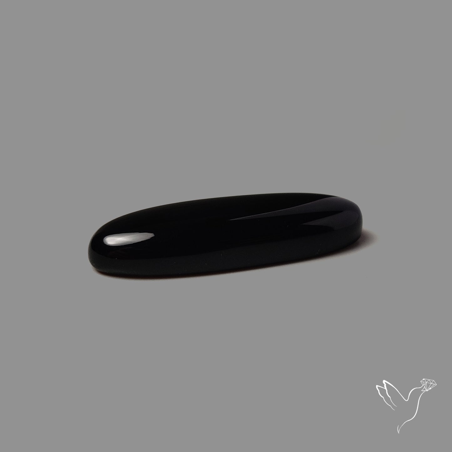 Long Black Onyx Smooth Cabochon