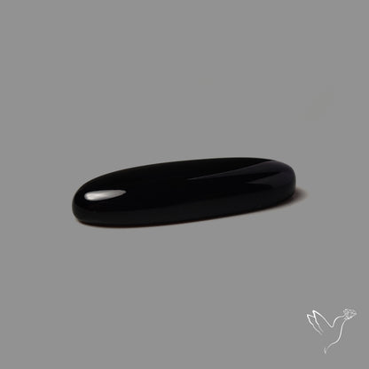 Long Black Onyx Smooth Cabochon
