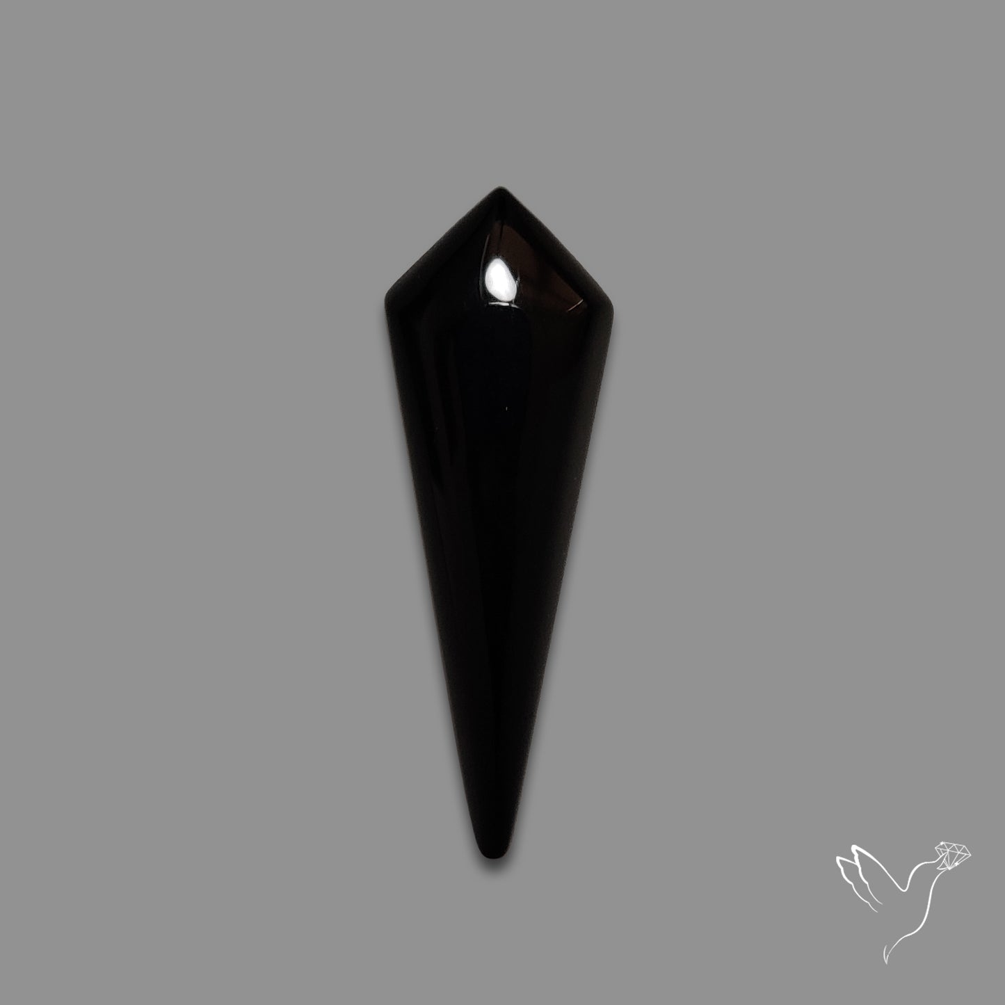 Long Black Onyx Smooth Cabochon