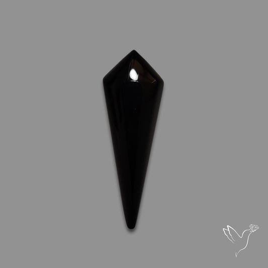 Long Black Onyx Smooth Cabochon