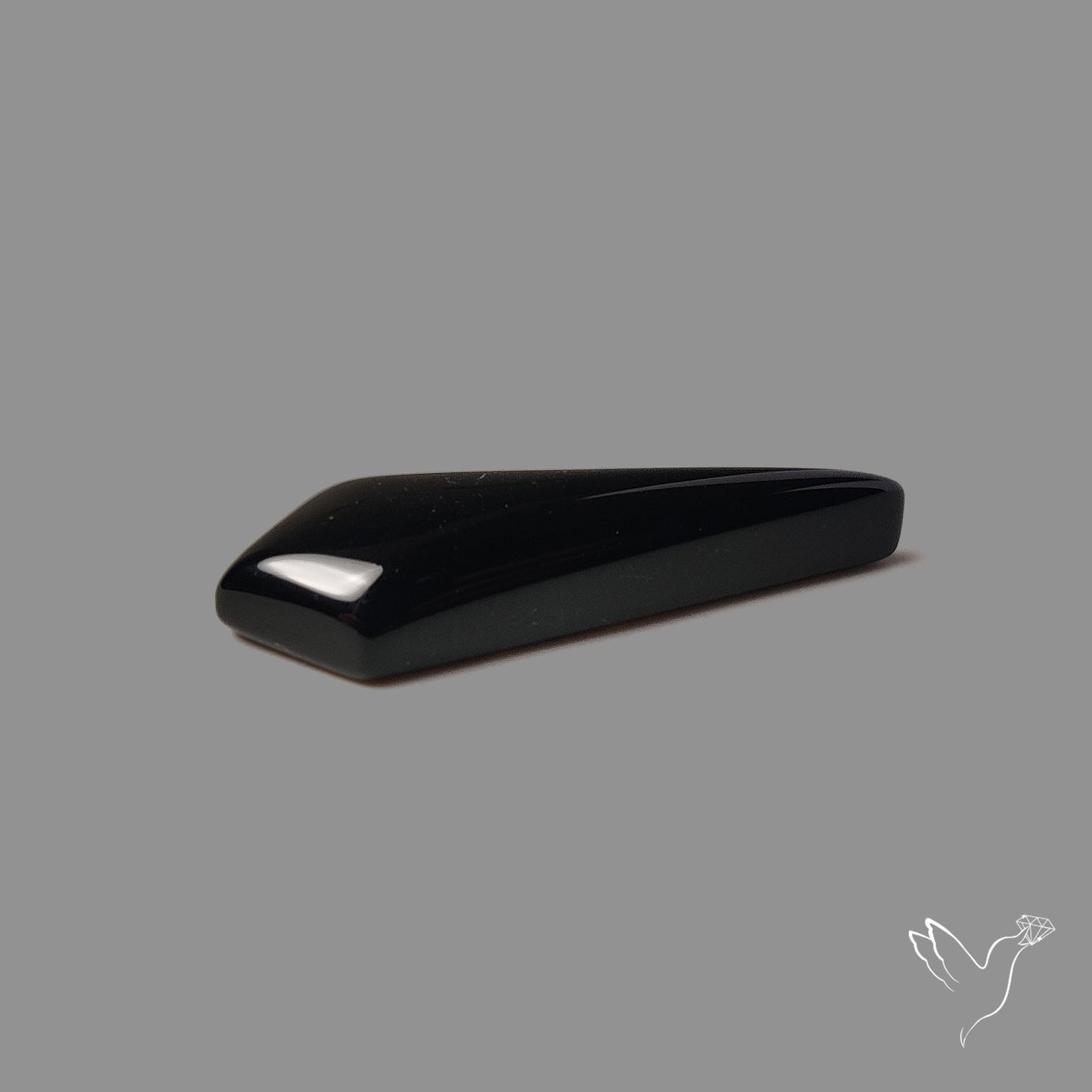 Long Black Onyx Smooth Cabochon