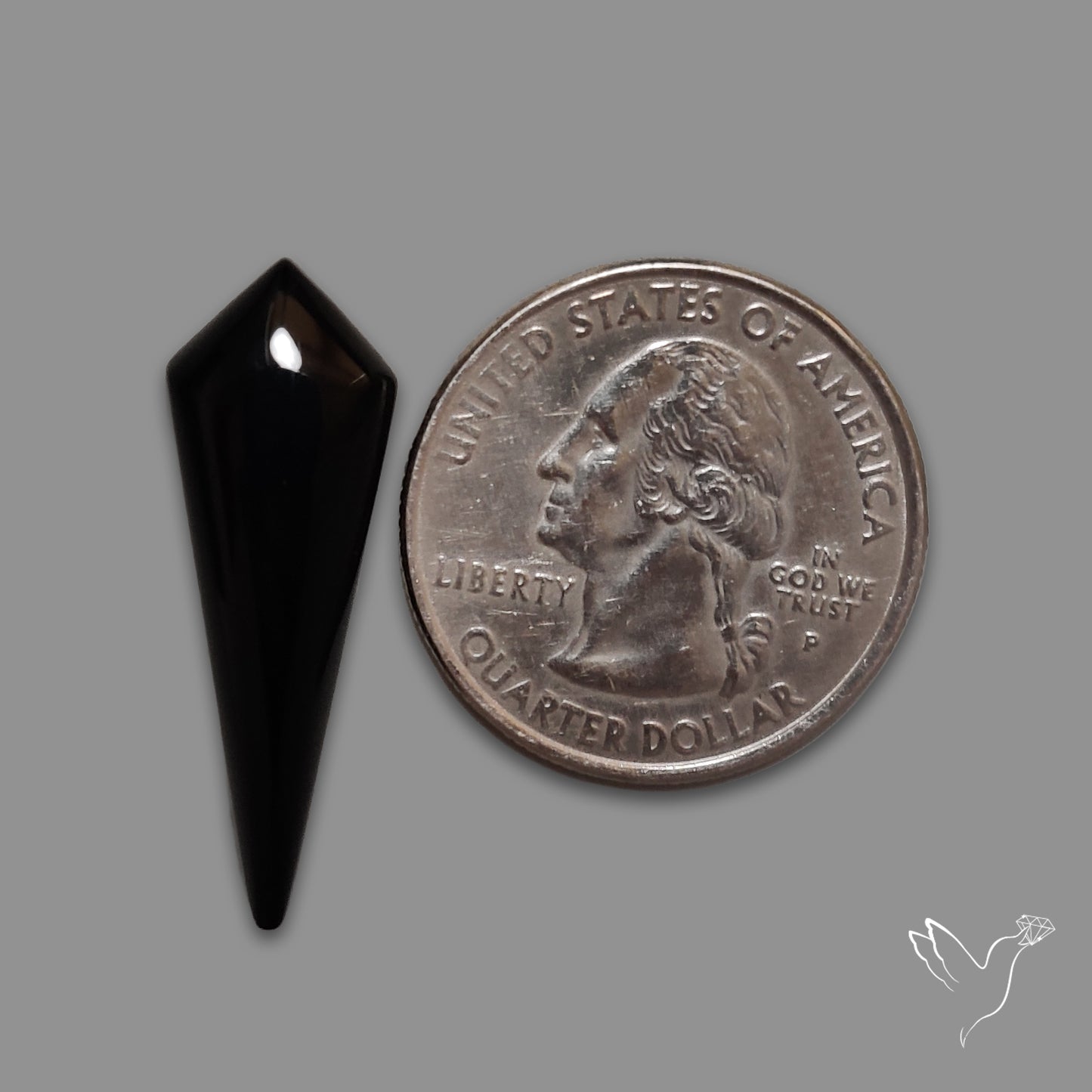 Long Black Onyx Smooth Cabochon