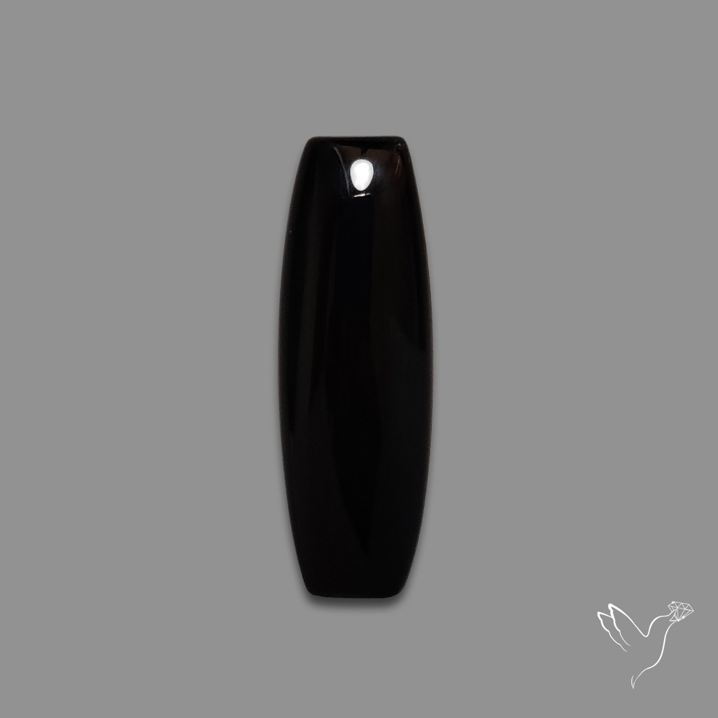 Long Black Onyx Smooth Cabochon