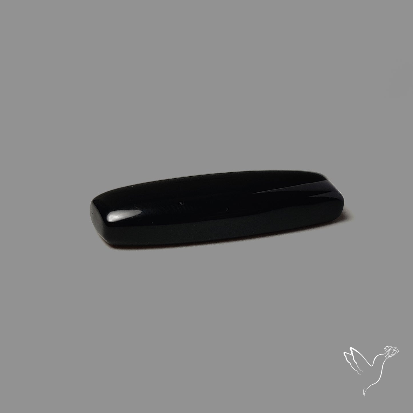 Long Black Onyx Smooth Cabochon