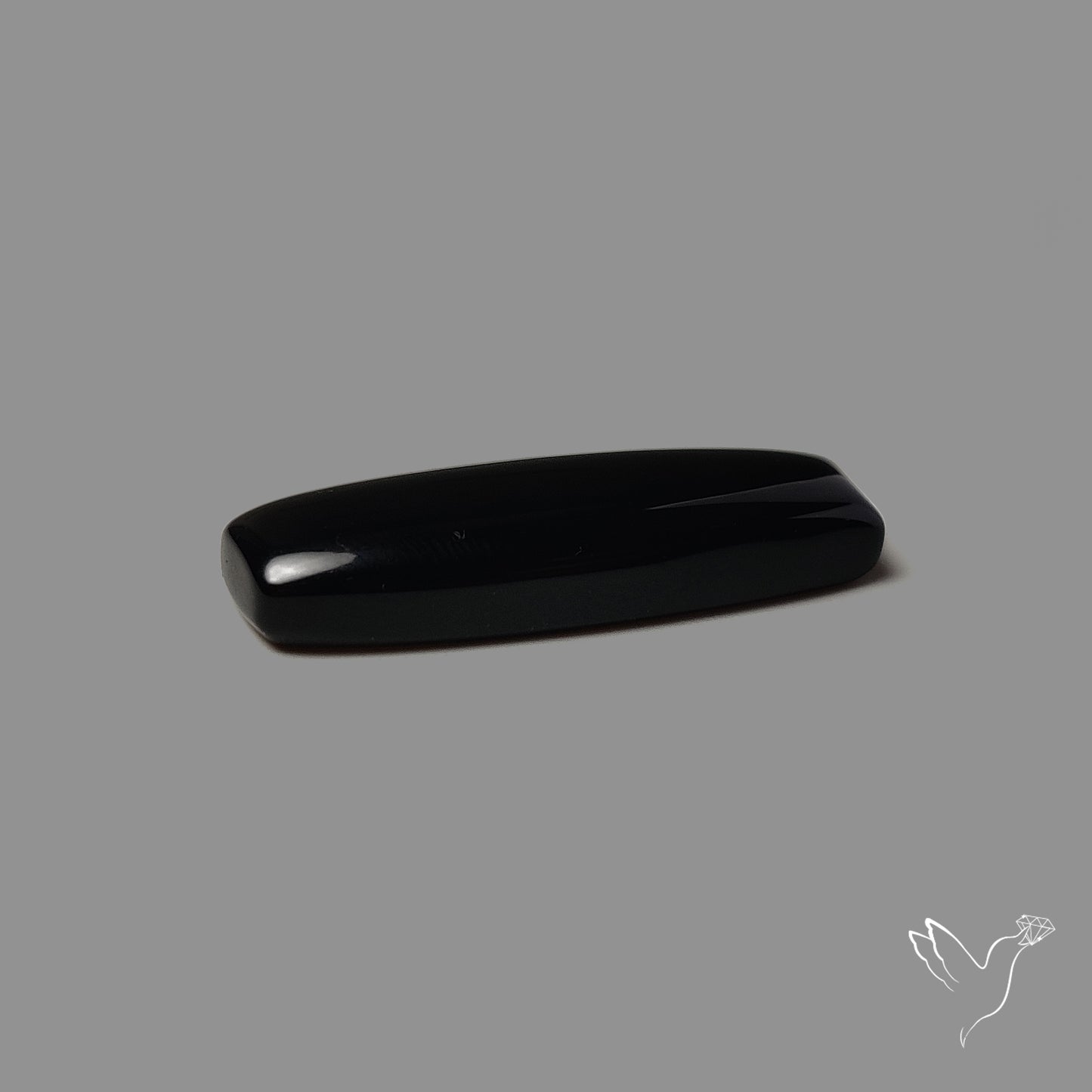 Long Black Onyx Smooth Cabochon