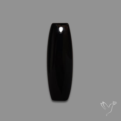 Long Black Onyx Smooth Cabochon