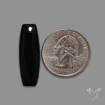 Long Black Onyx Smooth Cabochon