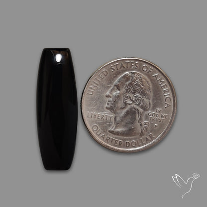 Long Black Onyx Smooth Cabochon
