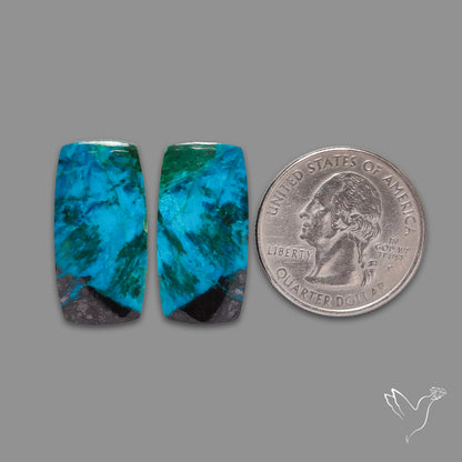 Shattuckites Chrysocolla Pair