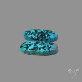 Shattuckites Chrysocolla with Hematite Pair