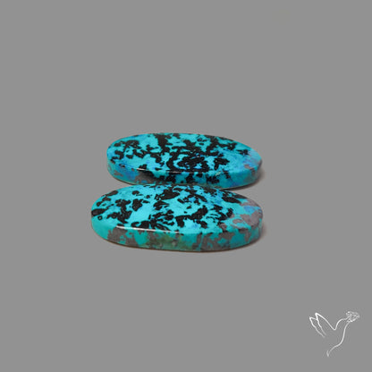 Shattuckites Chrysocolla with Hematite Pair