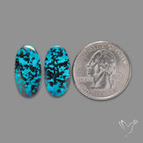 Shattuckites Chrysocolla with Hematite Pair