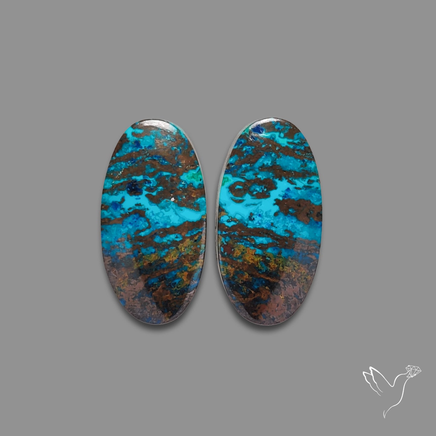 Shattuckites Chrysocolla Pair
