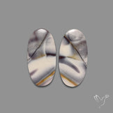 Hyacinth Jasper Cabochon Pair